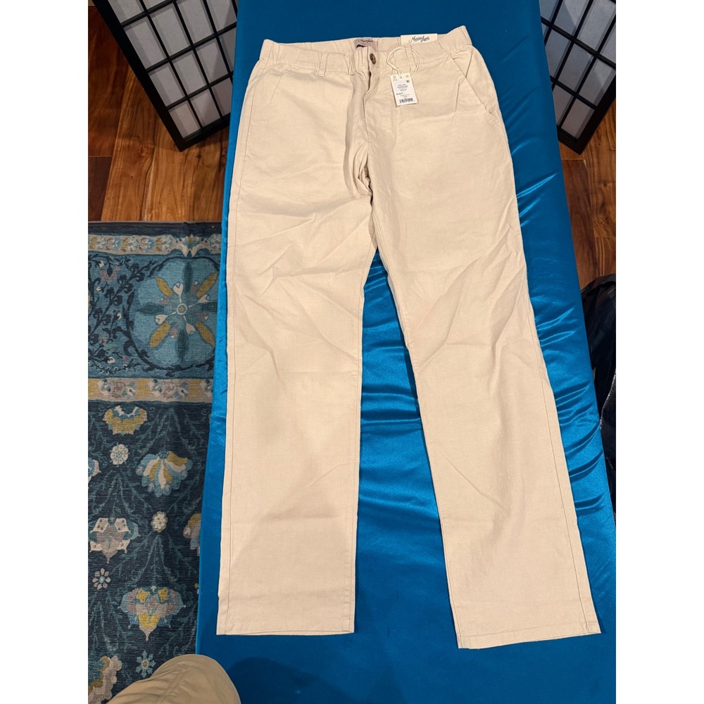 Marine Layer Saturday Hemp Chino M-30 Natural NWT $138 Men's